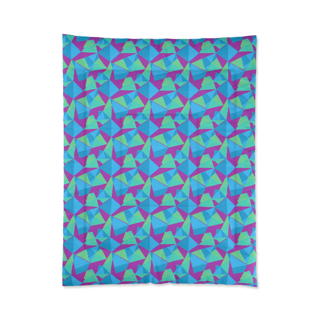 Faceted Panels Comforter – Ice Jewel