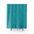 Confetti Spatter Shower Curtain – Peacock Jewel