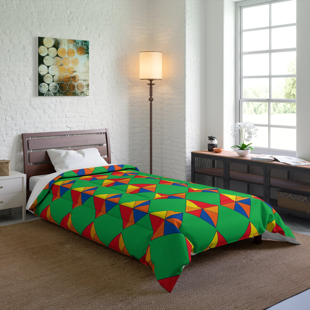 Cubist Kite Quartet Comforter – Cubist Geometric Pattern