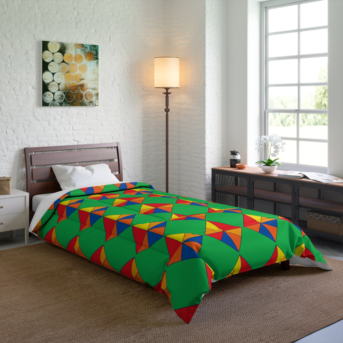 Cubist Kite Quartet Comforter – Cubist Geometric Pattern