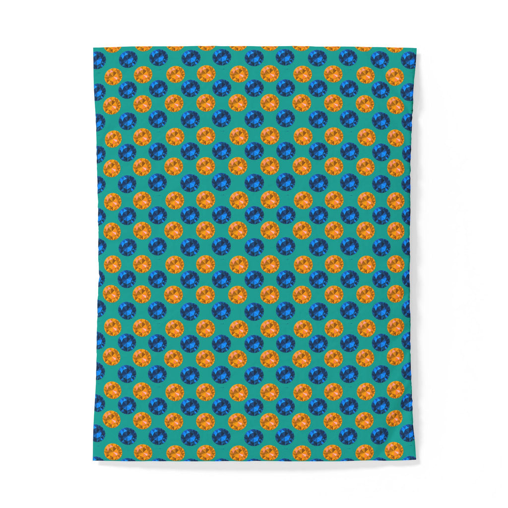 Half-Drop Gem Grid Cotton Duvet Cover – Peacock Jewel