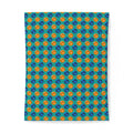 Half-Drop Gem Grid Cotton Duvet Cover – Peacock Jewel