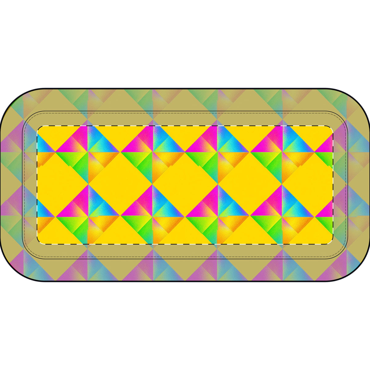 Iridescent Kite Quartet Pencil Case – Iridescent Geometric Pattern