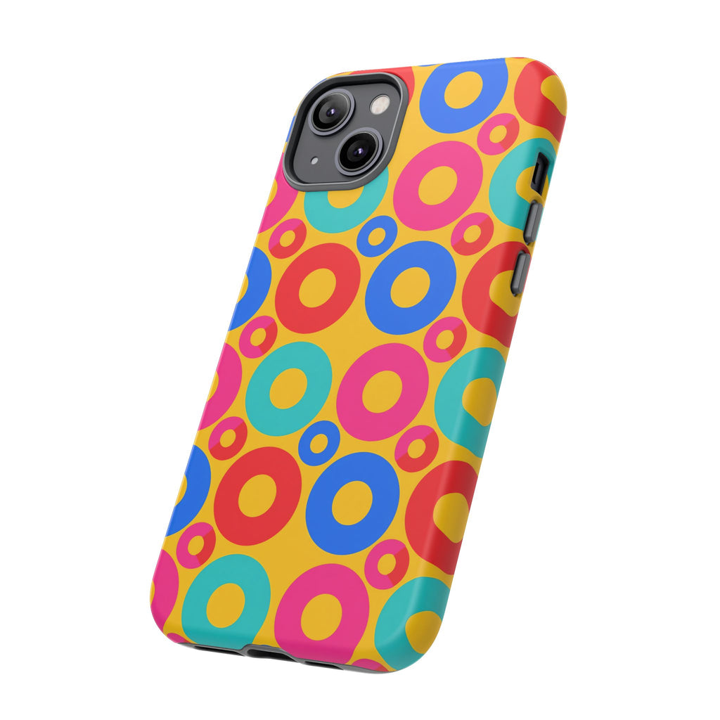 Big Ring Blocks Tough Phone Case – Geometric Blocks Pattern