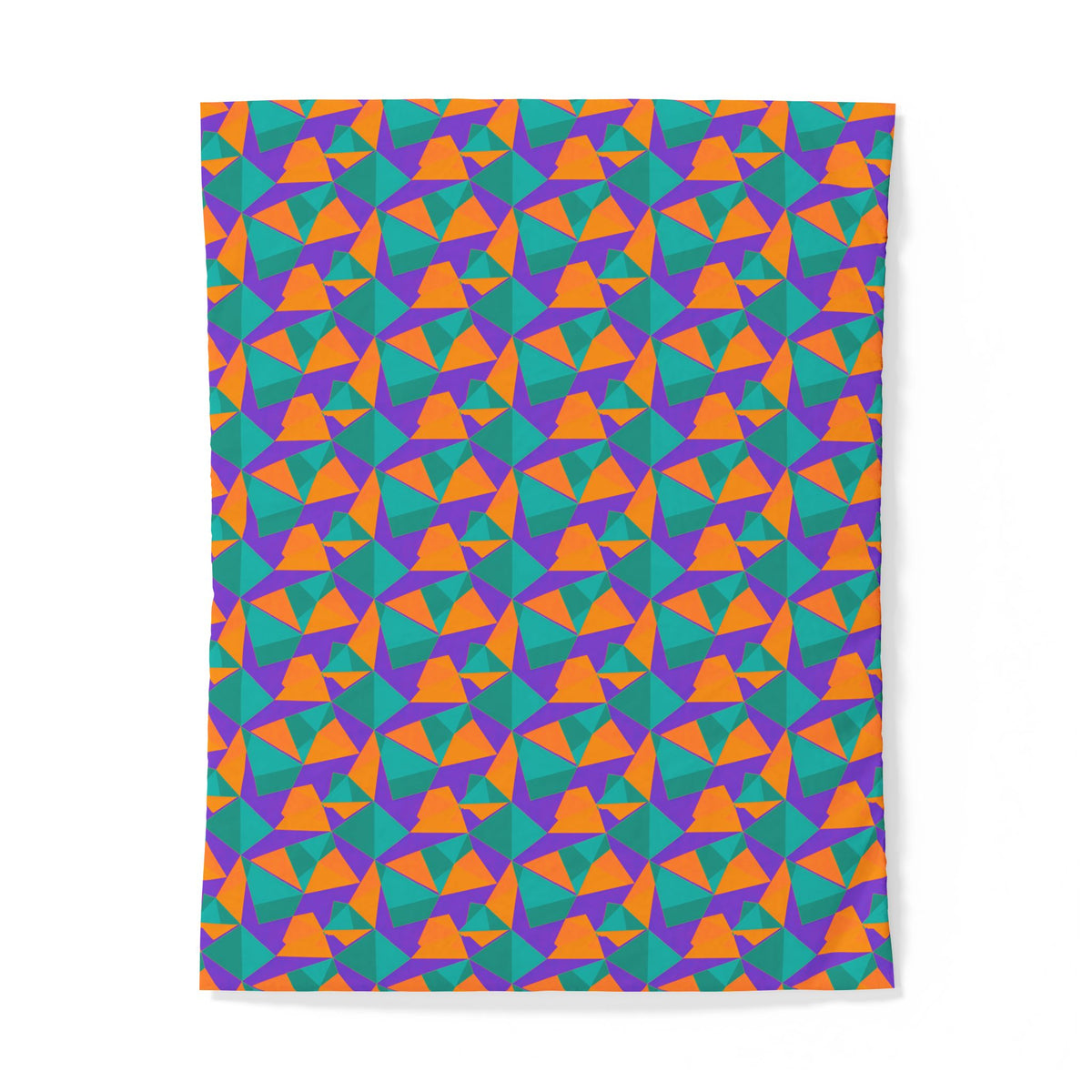 Faceted Gold Panels Cotton Duvet Cover – Peacock Jewel