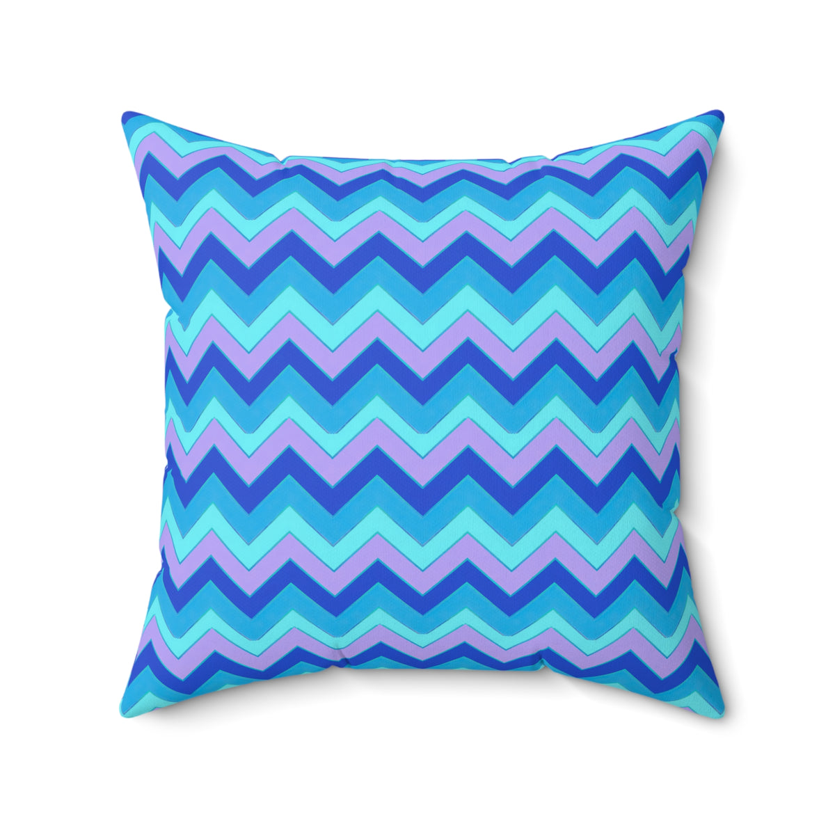 Jewel Chevron Bands Faux Suede Cushion – Ice Jewel