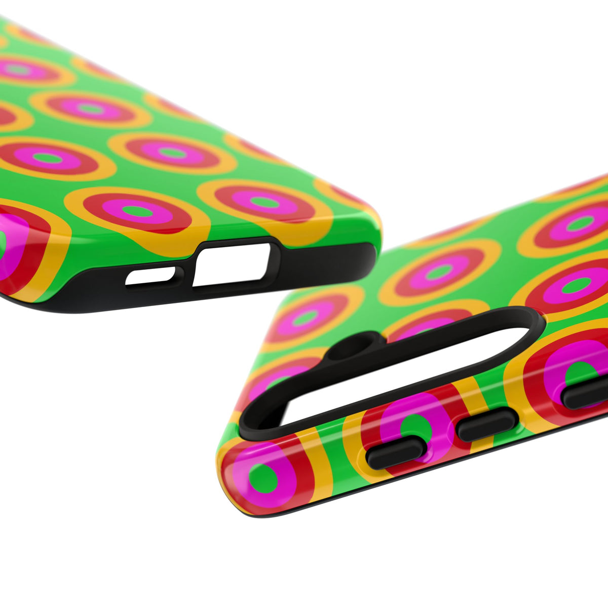 Giant Op-Art Jewel Rings Tough Phone Case – Op-Art Concentric Circles Pattern