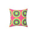 Mega Ring Grid Faux Suede Cushion – Candy Christmas