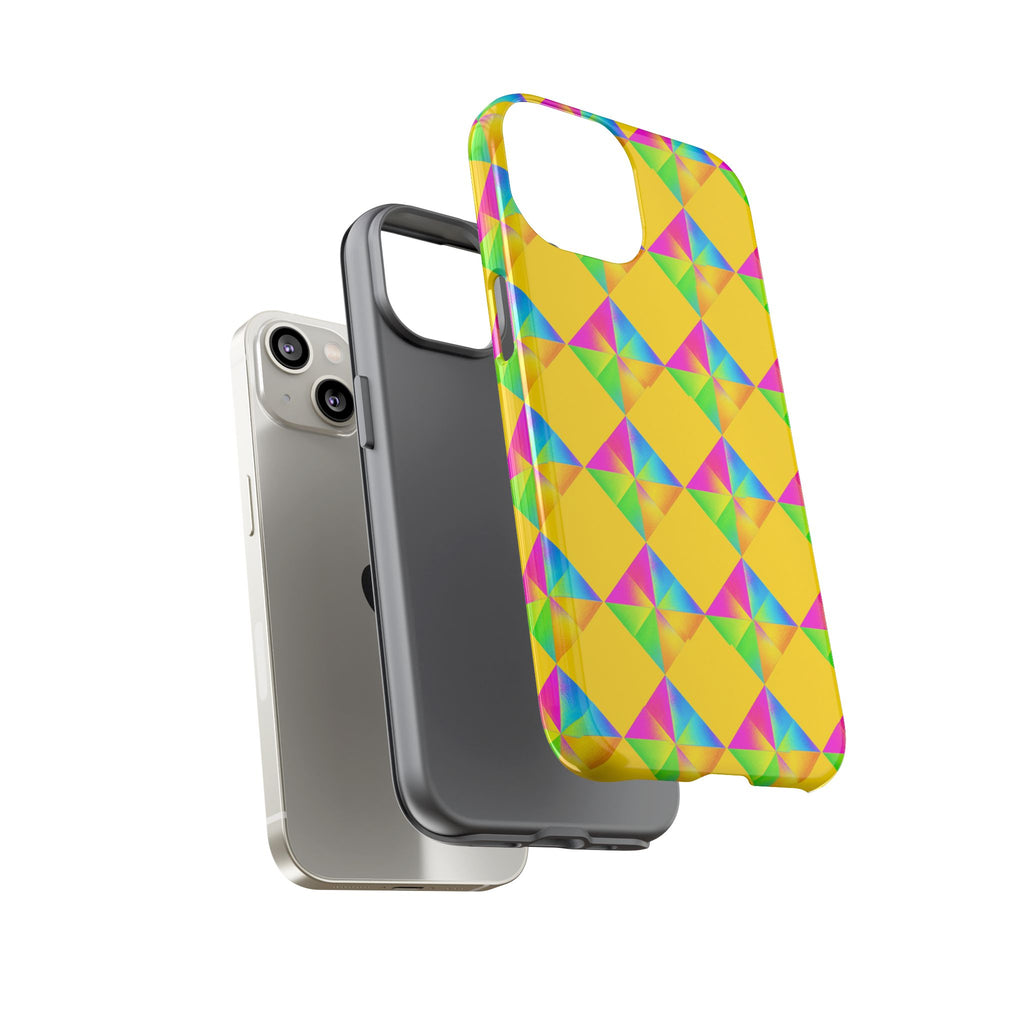 Iridescent Kite Quartet Tough Phone Case – Iridescent Geometric Pattern