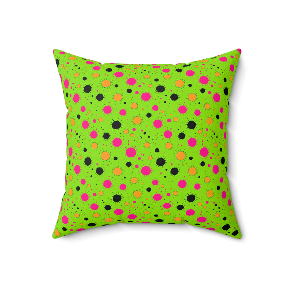 Blot Burst Faux Suede Cushion – Tropical Punch