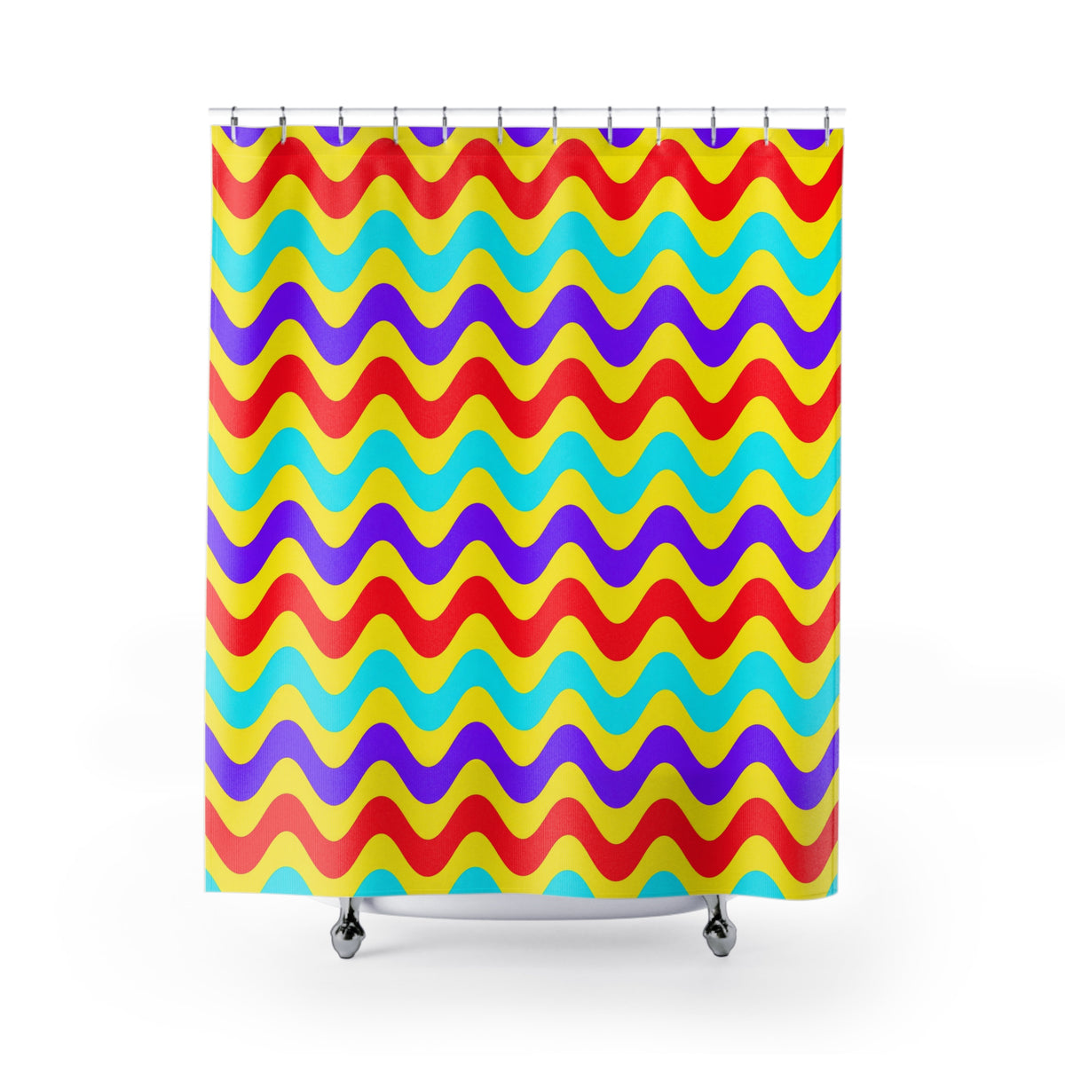 Big Ripple Chevrons Shower Curtain – Op-Art Chevron Pattern