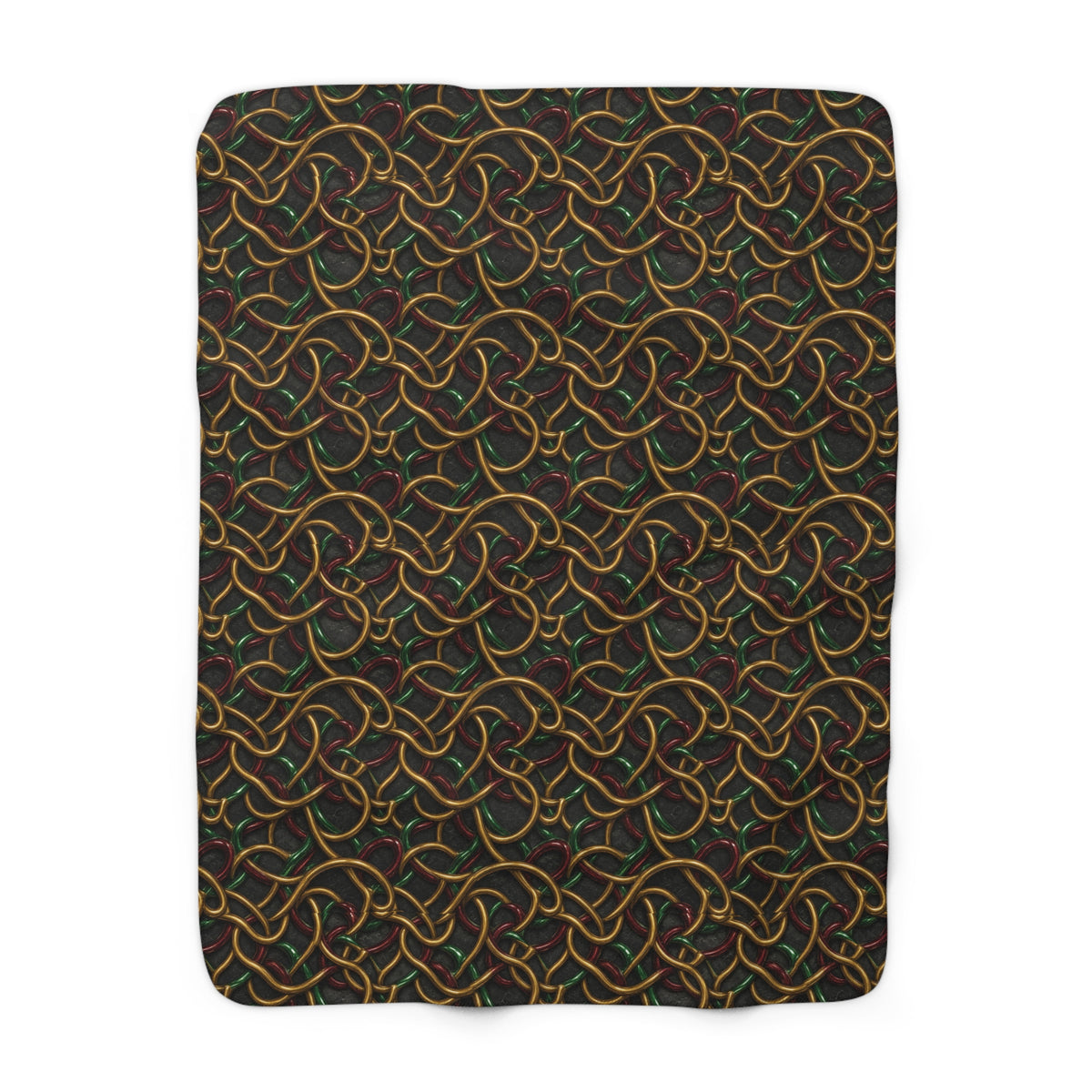 Jewel Metal Weave Sherpa Fleece Blanket – Holographic-Look Metal Pattern