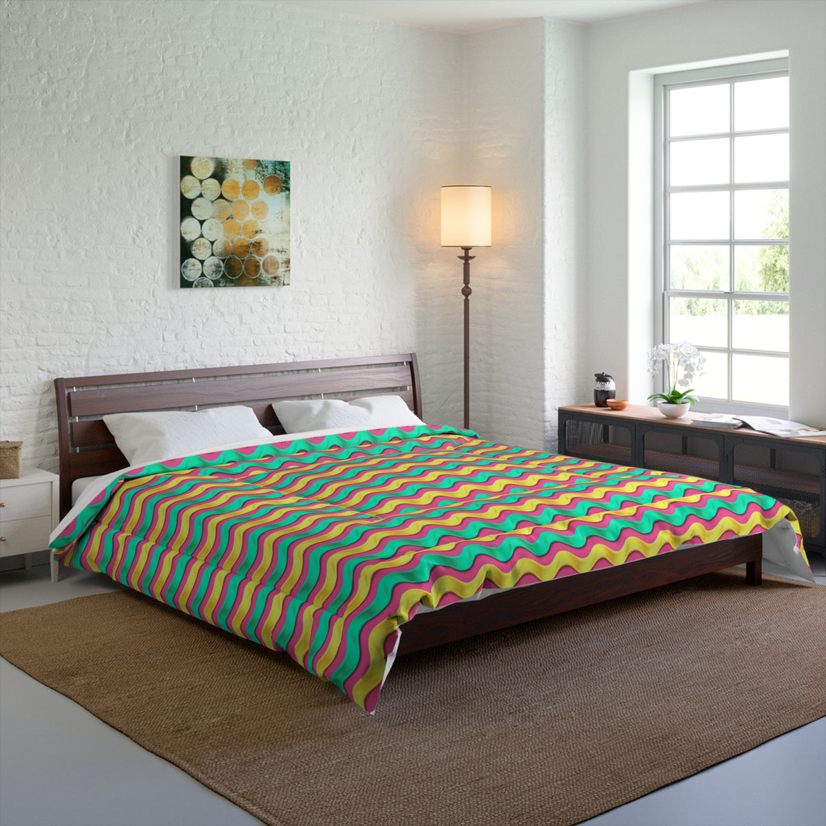 Satin Wave Bands Comforter – Candy Christmas