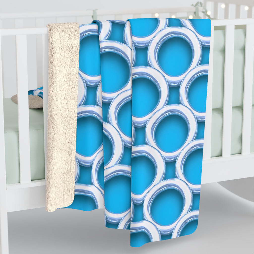 Big Silver Ring Weave Sherpa Fleece Blanket – Ice Jewel