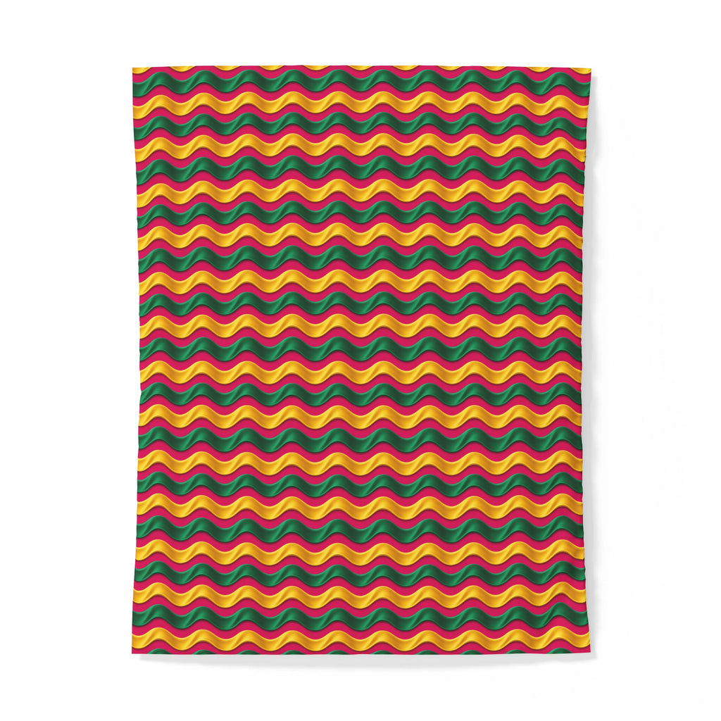 Satin Wave Bands Cotton Duvet Cover – Ribbon Waves Pattern