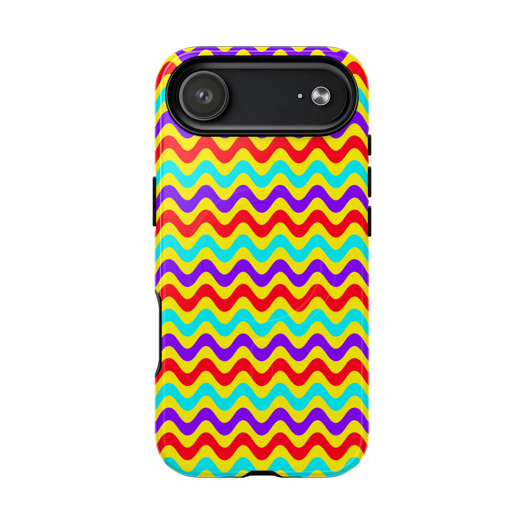 Big Ripple Chevrons Magnetic Tough iPhone Case – Op-Art Chevron Pattern