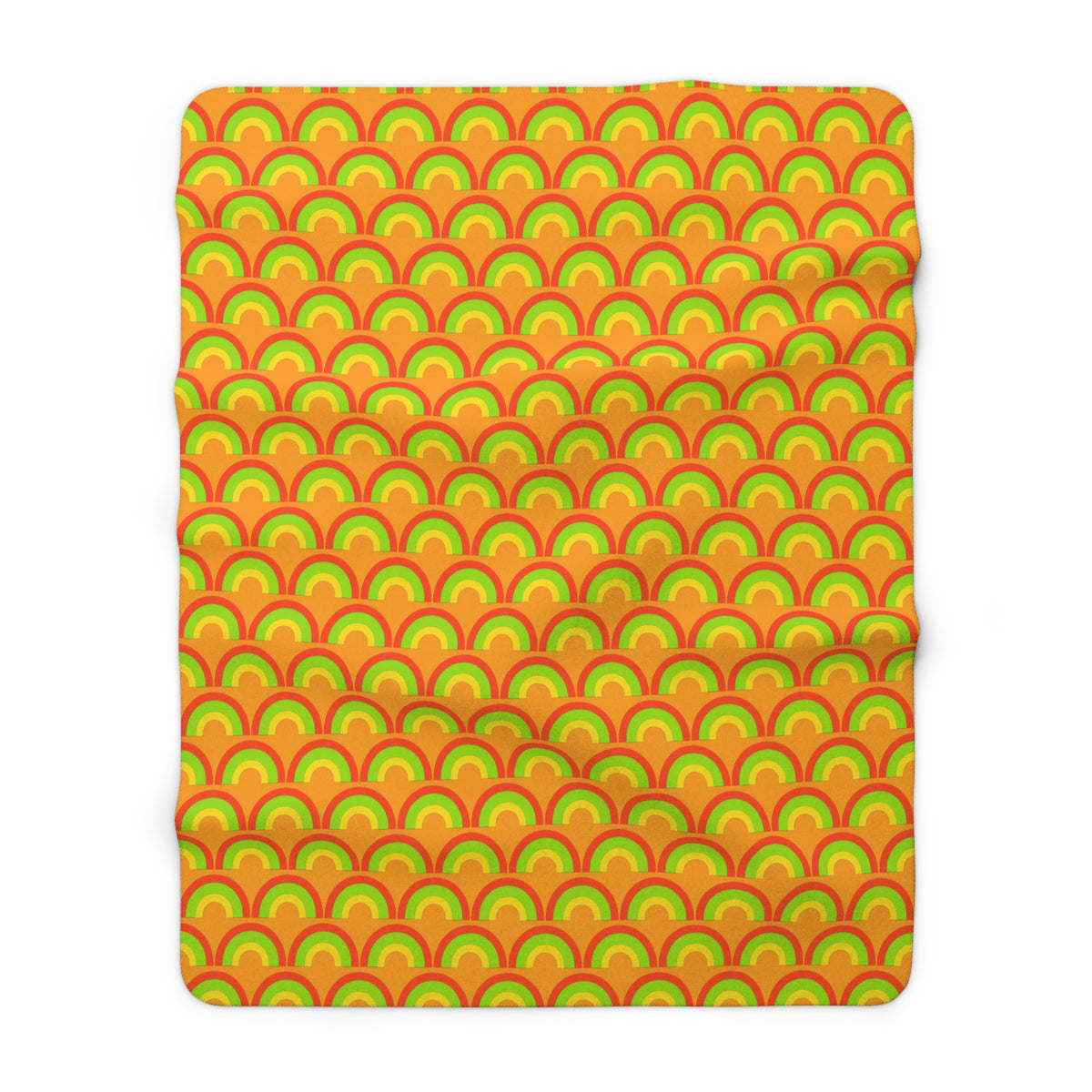 Chromatic Scallop Ripple Sherpa Fleece Blanket – Hot Citrus