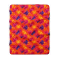 Sunset Bloom Bleeds Sherpa Fleece Blanket – Watercolour Bleed Pattern