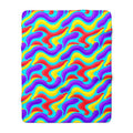 Liquid Band Ripple Sherpa Fleece Blanket – Op-Art Fluid Bands Pattern