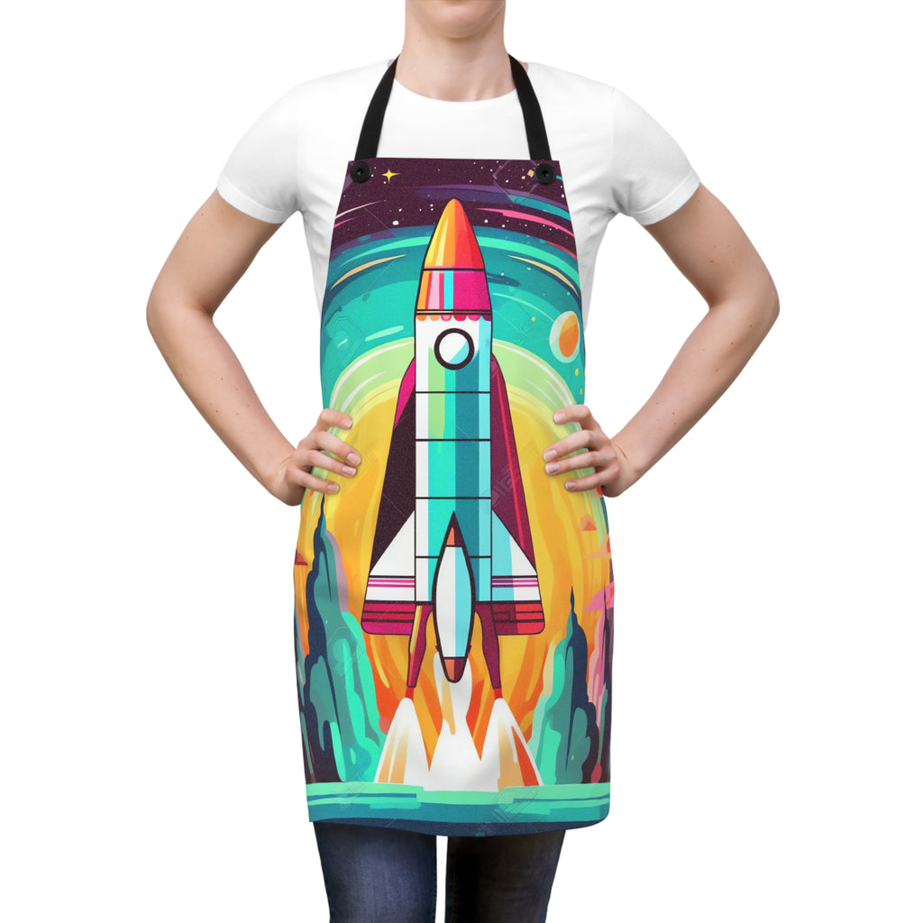 Retro Rocket Launch Apron – Retro Space Art