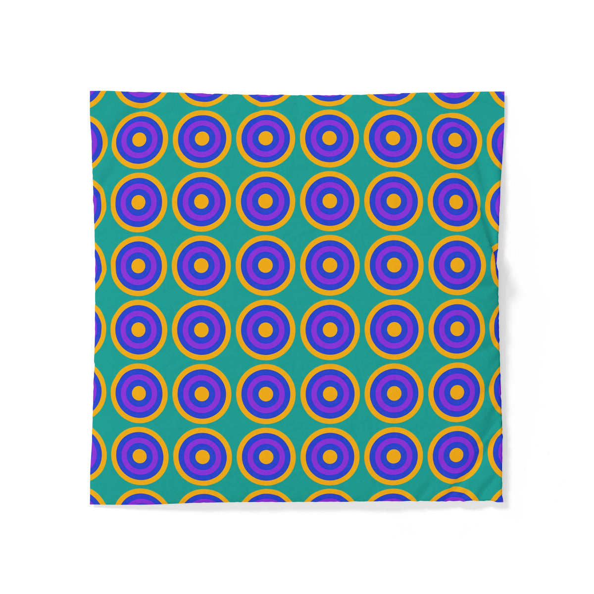 Mega Ring Grid Cotton Duvet Cover – Peacock Jewel