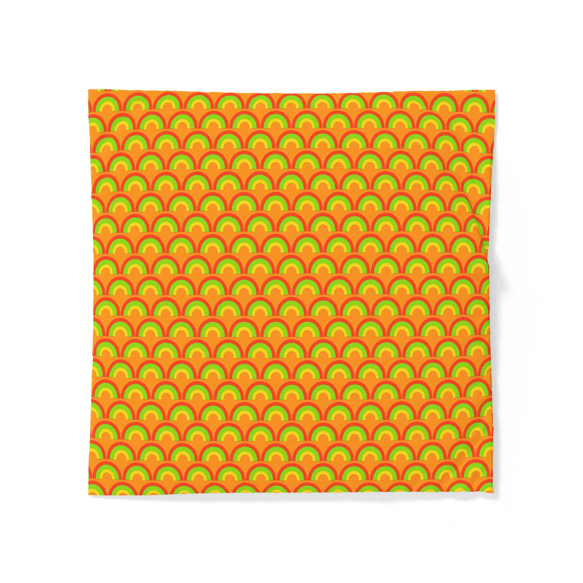 Chromatic Scallop Ripple Cotton Duvet Cover – Hot Citrus