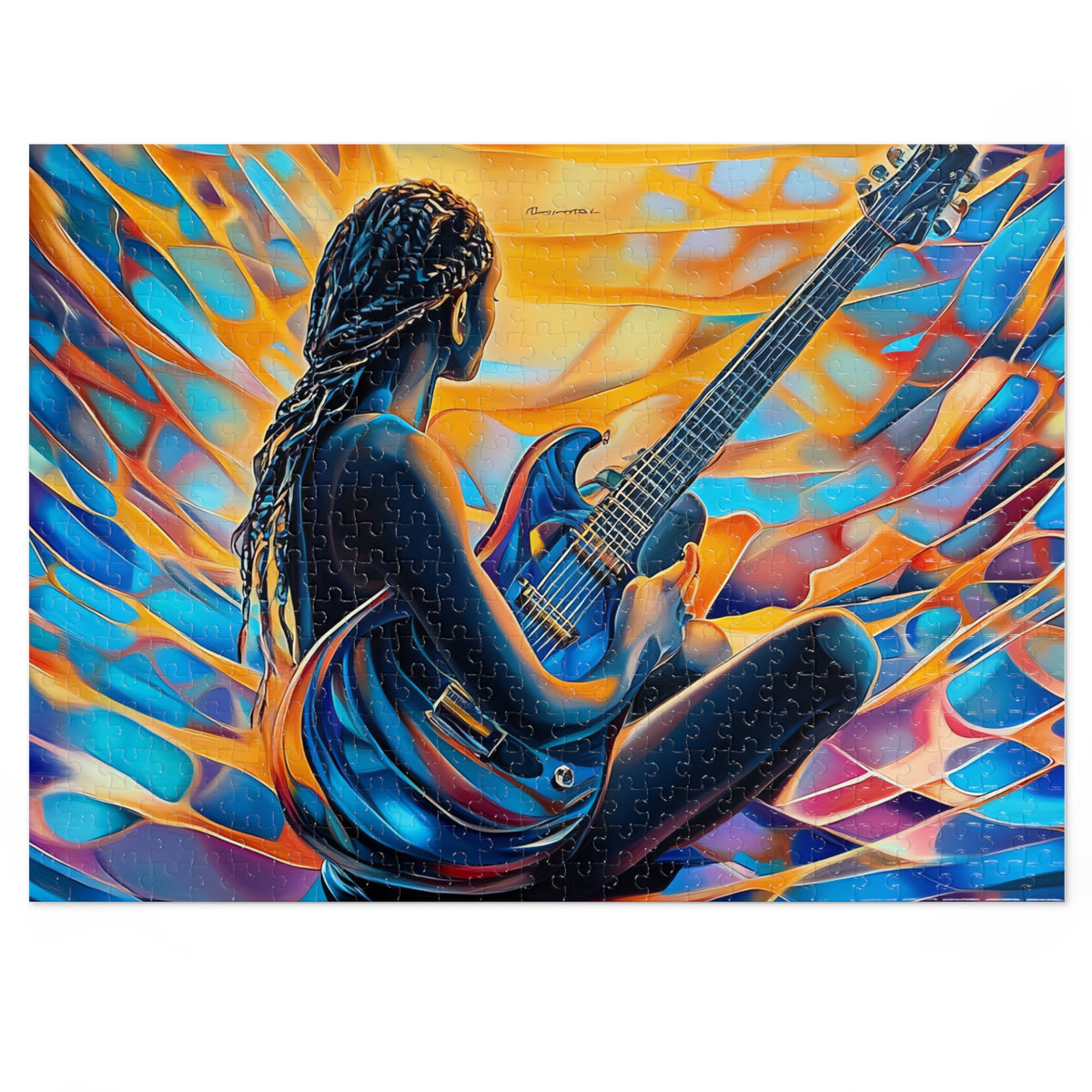 Guitar Dreamer Jigsaw Puzzle with Tin – Psychedelic Music Art