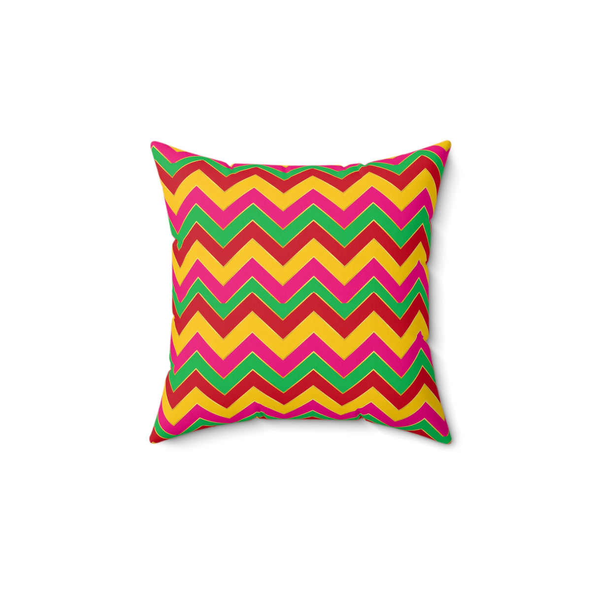 Jewel Chevron Bands Faux Suede Cushion – Chevron Geometric Pattern