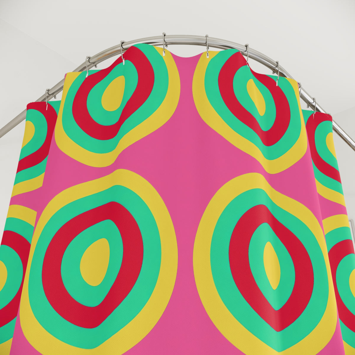 Mega Ring Grid Shower Curtain – Candy Christmas