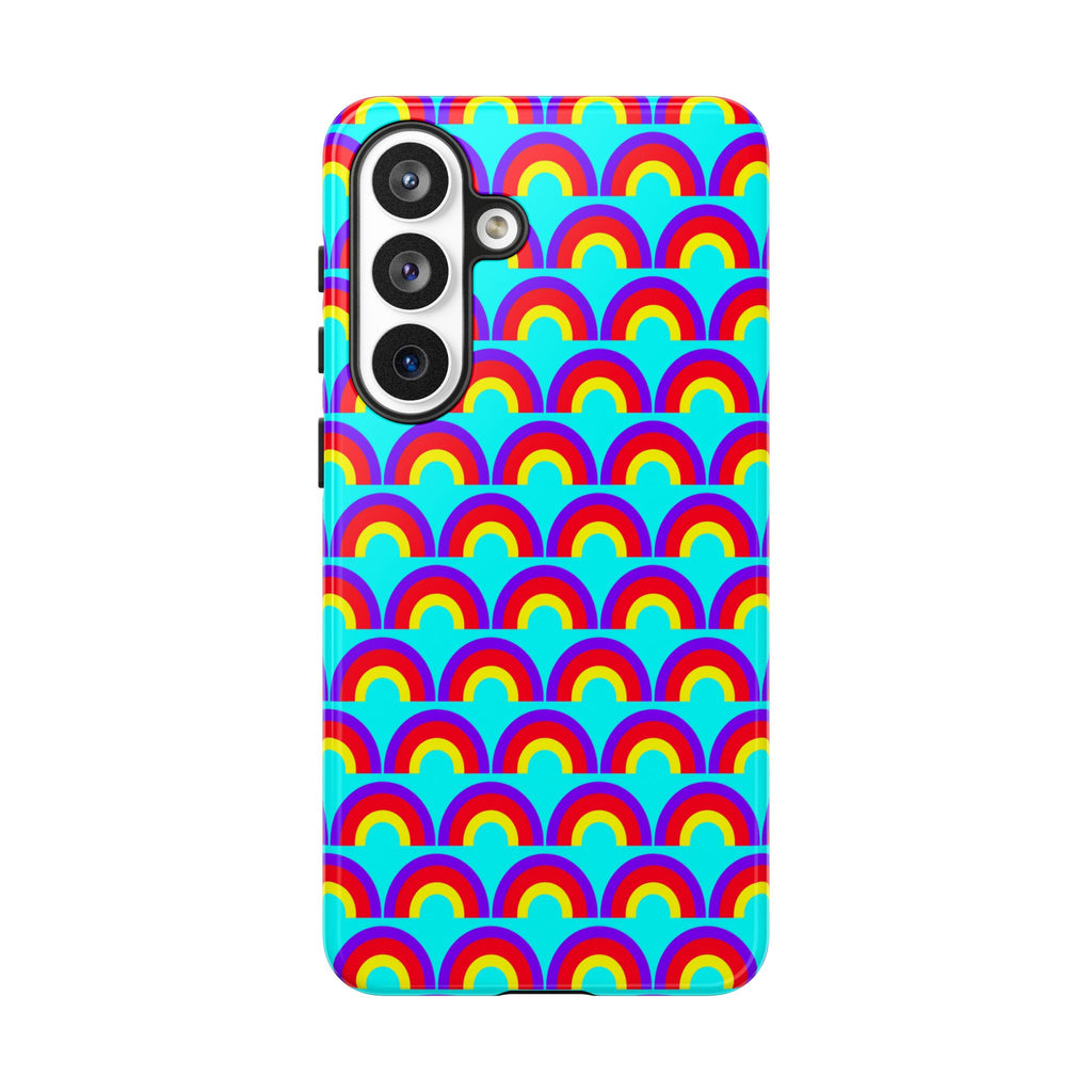 Chromatic Scallop Ripple Tough Phone Case – Op-Art Scallops Pattern
