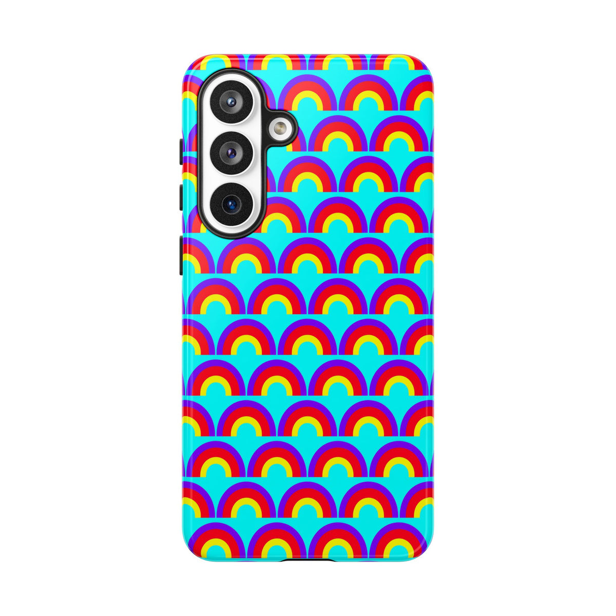 Chromatic Scallop Ripple Tough Phone Case – Op-Art Scallops Pattern