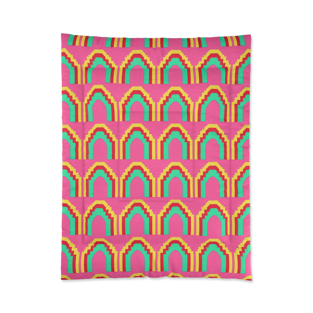 Grand Stepped Arches Comforter – Candy Christmas
