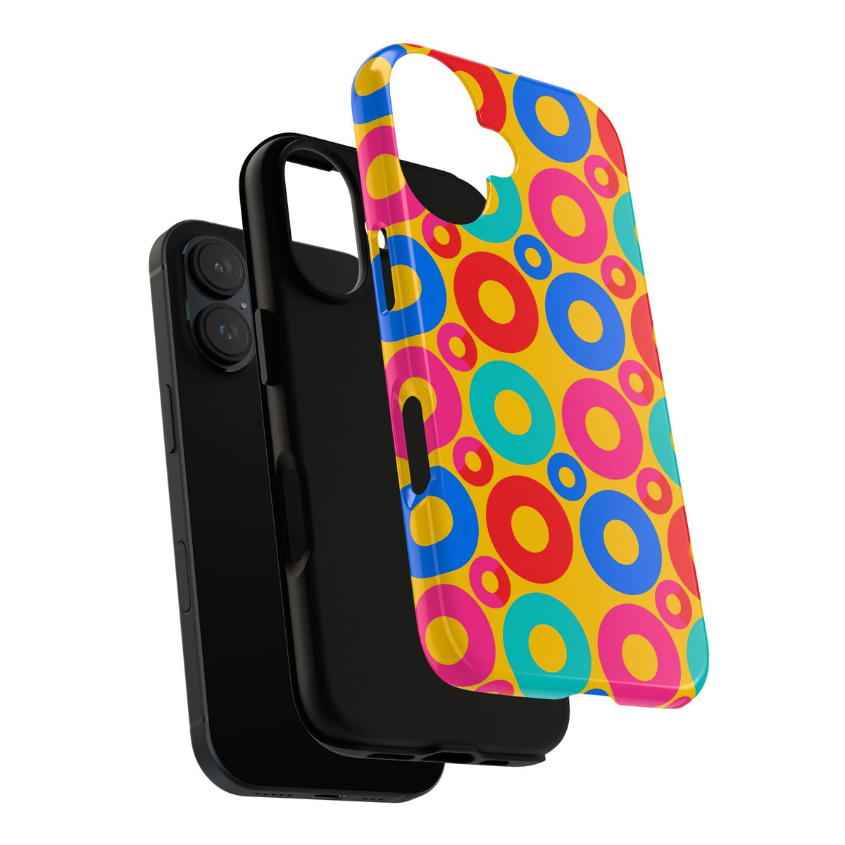 Big Ring Blocks Tough Phone Case – Geometric Blocks Pattern