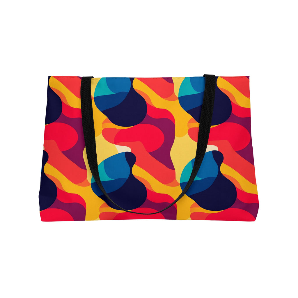 Bold Blob Camo Weekender Tote Bag – Abstract Shapes Pattern