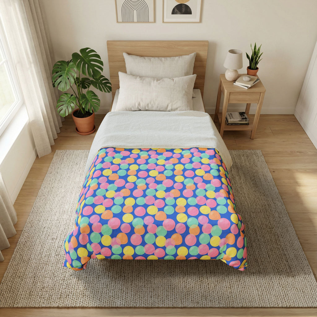 Gumdrop Orbs Cotton Duvet Cover – Soft Abstract Pattern