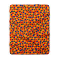 Stippled Dabs Sherpa Fleece Blanket – Expressionist Brushstroke Abstract Pattern
