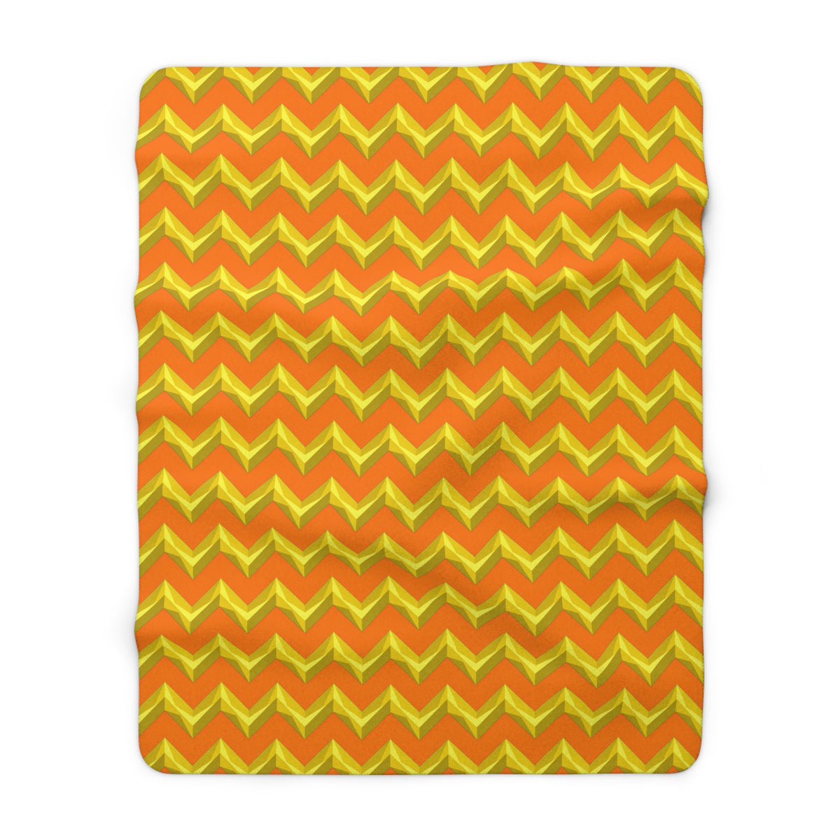 Broad Cut-Gem Chevrons Sherpa Fleece Blanket – Hot Citrus Festive
