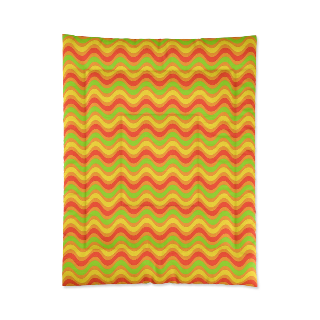 Wide Wave Interference Comforter – Hot Citrus