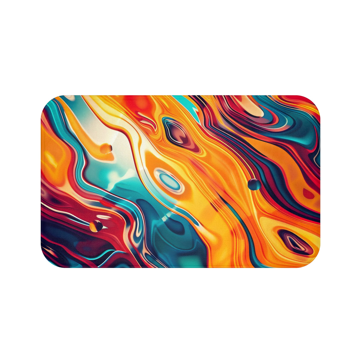 Psychedelic Lava Flow Bath Mat – Psychedelic Fluid Art