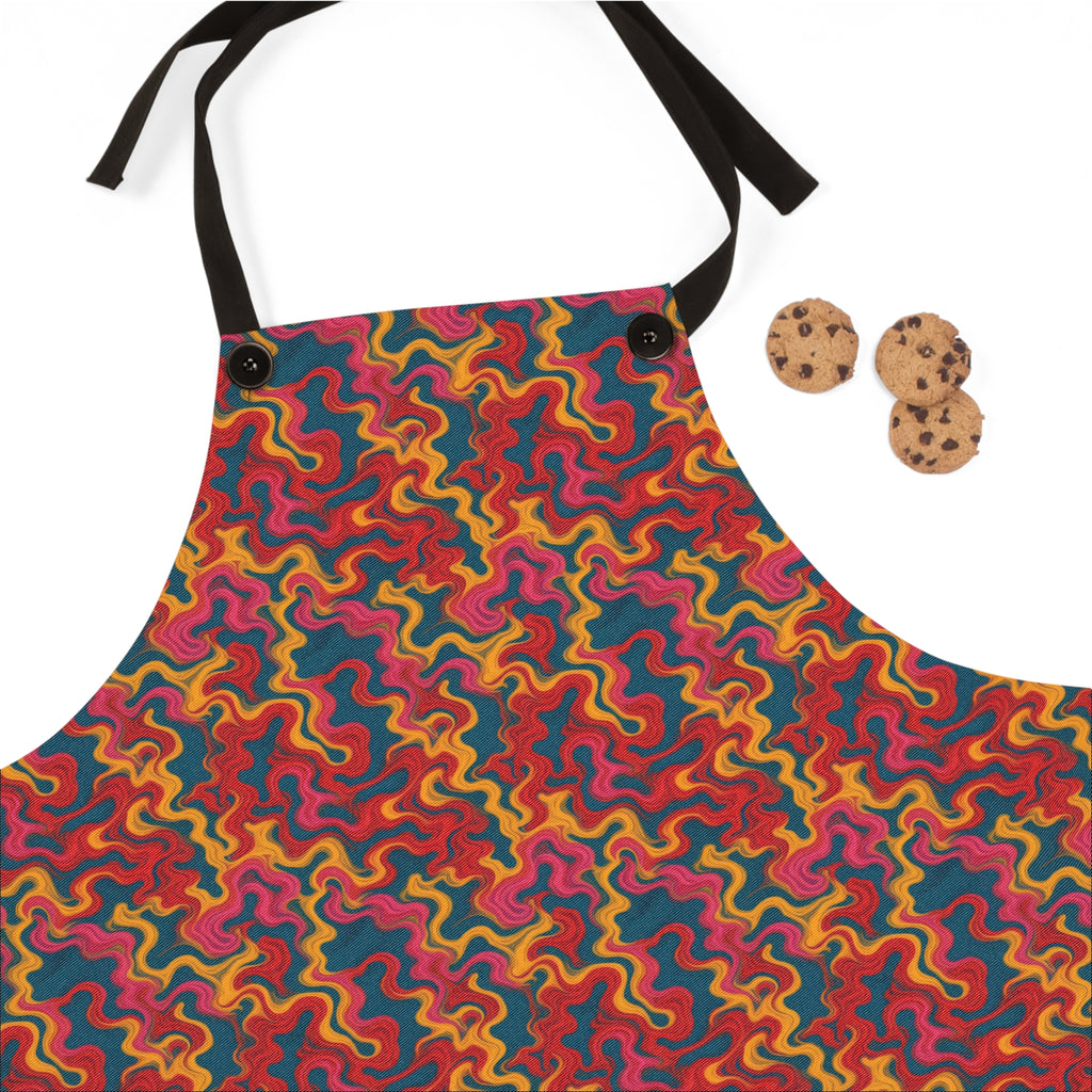 Ripple Thread Drift Apron – Suminagashi Pattern