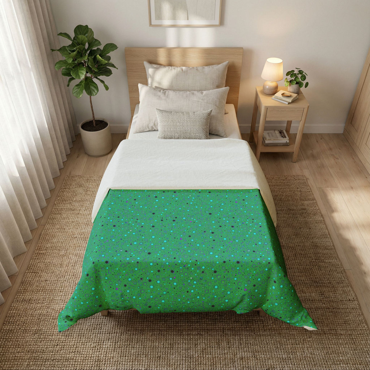 Confetti Spatter Cotton Duvet Cover – Ocean Jewel