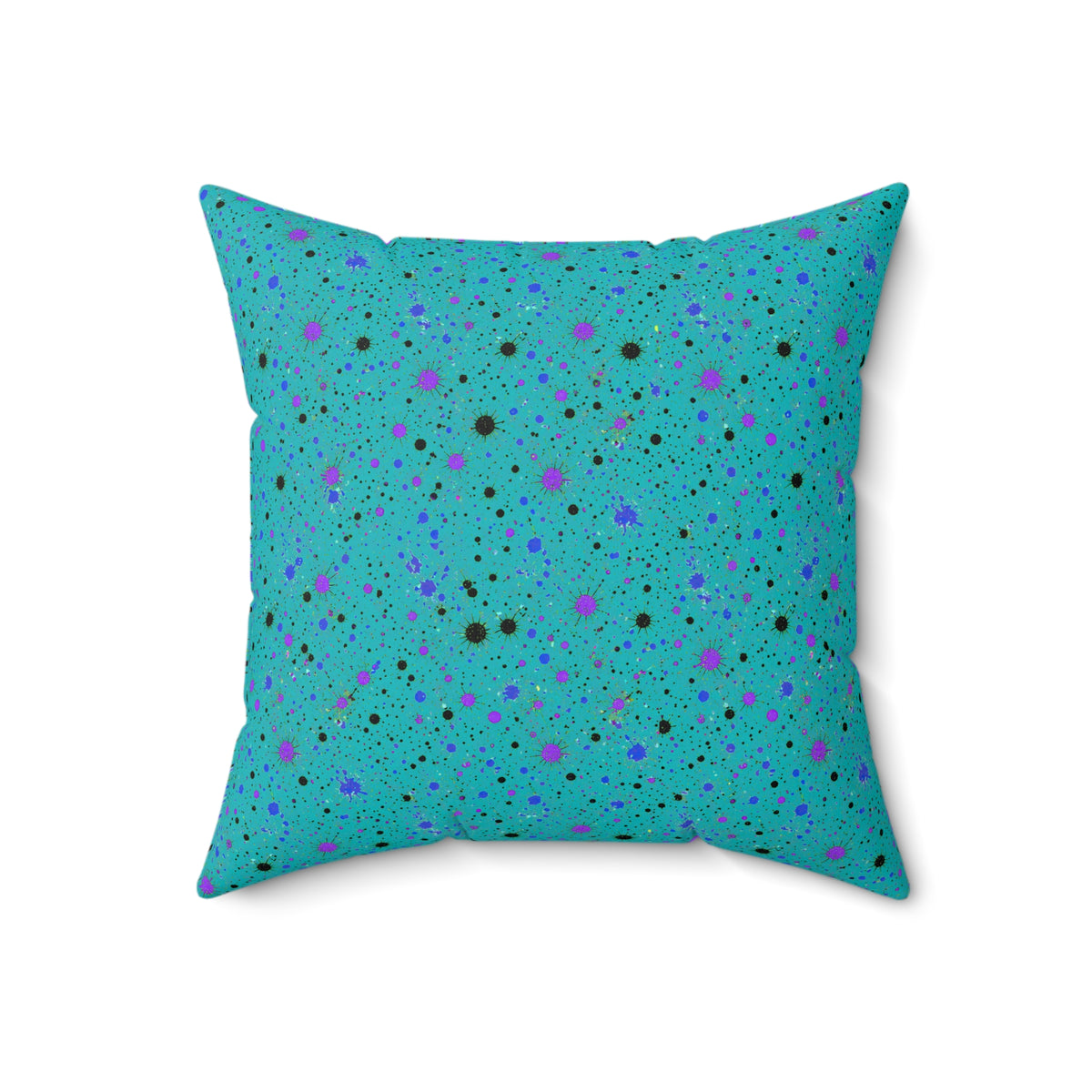 Spray Field Faux Suede Cushion – Peacock Jewel