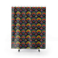 Deco Fan Scales Shower Curtain – Art Deco Geometric Pattern