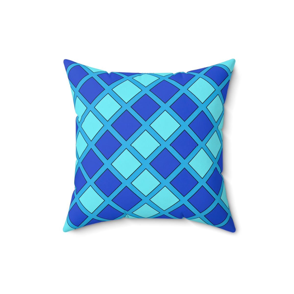 Harlequin Gold Grid Faux Suede Cushion – Ice Jewel
