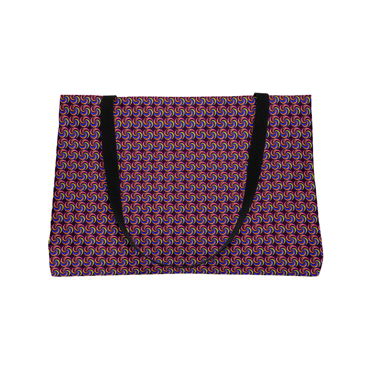 Spiral Stripe Swirls Weekender Tote Bag – Psychedelic Op-Art Pattern