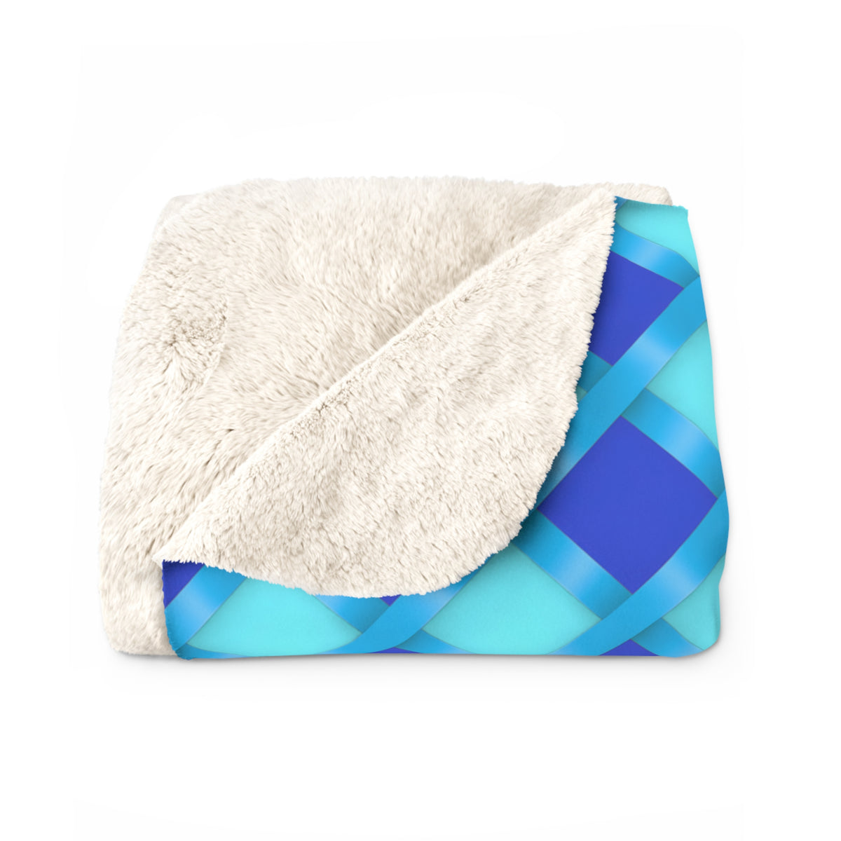 Broad Gold Diamond Trellis Sherpa Fleece Blanket – Ice Jewel