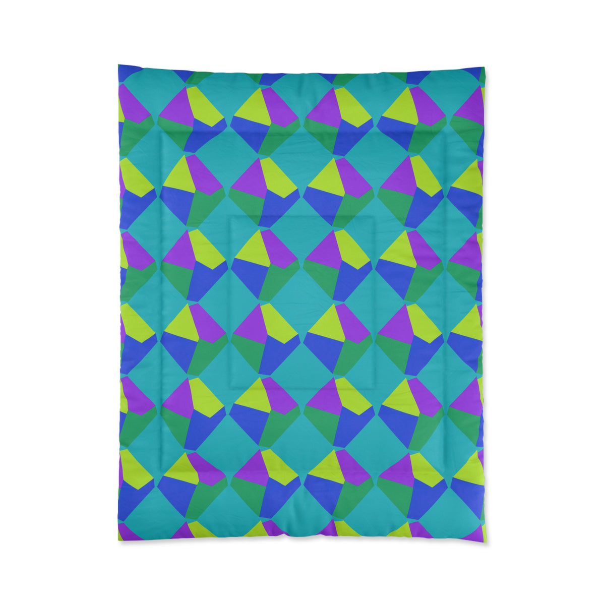 Grand Fractured Rhombus Comforter – Peacock Jewel