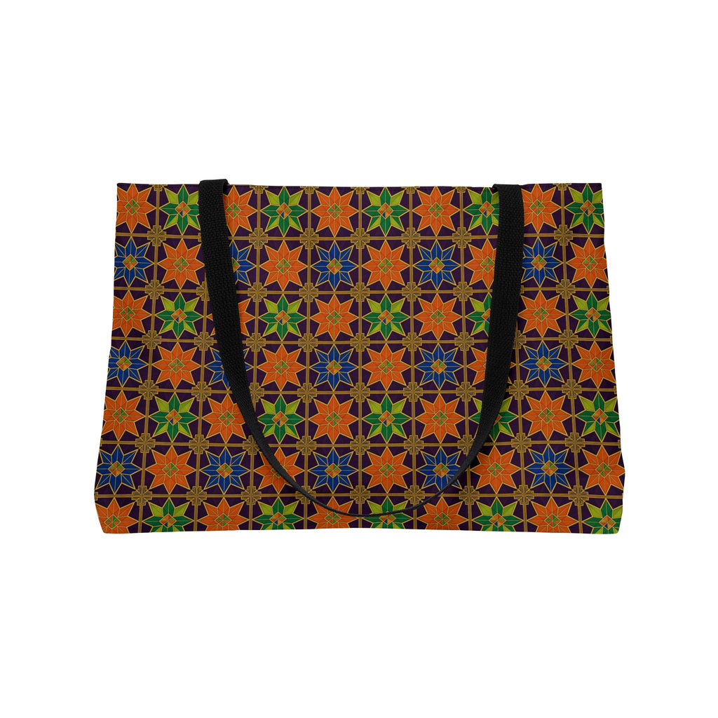 Deco Star Tiles Weekender Tote Bag – Kaleidoscopic Deco Pattern