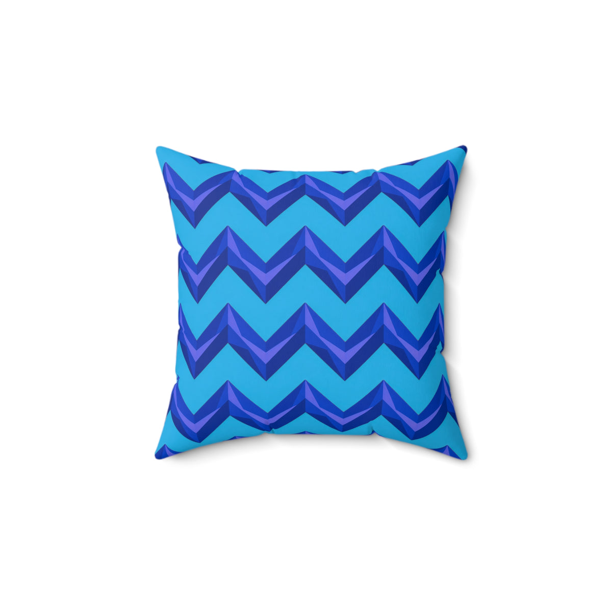Broad Cut-Gem Chevrons Faux Suede Cushion – Ice Jewel