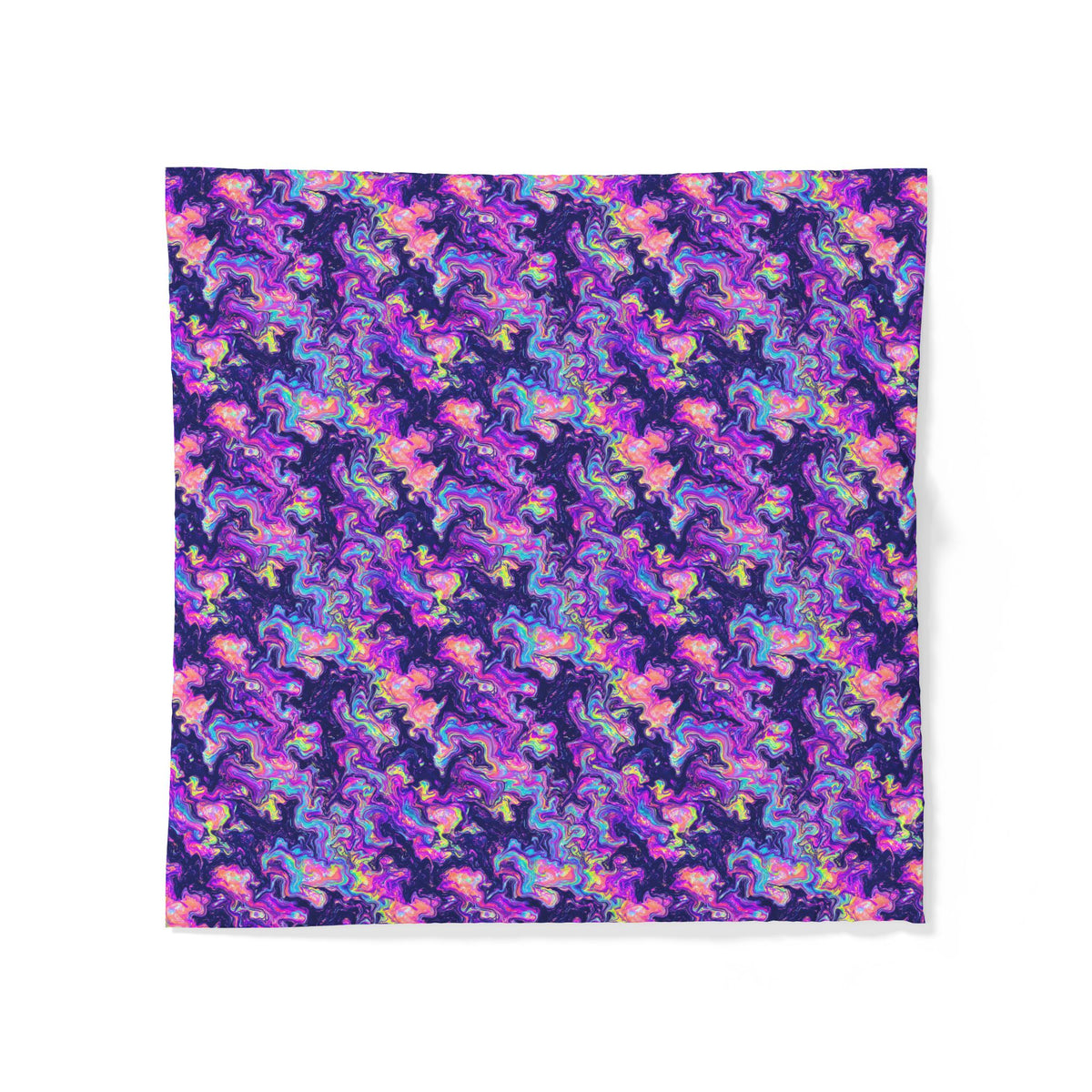 Opal Lava Marble Cotton Duvet Cover – Holographic-Look Fluid Art Pattern